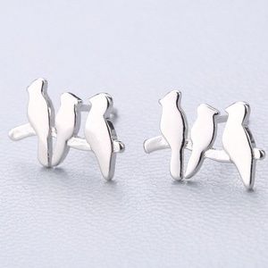 Boho Bird Sterling Silver Earrings